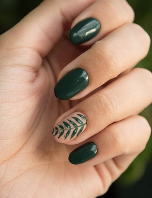 Black Painted wih leafs