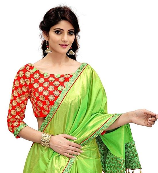 Blouse Design for Parrot Green
