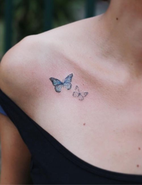 Colored butter fly Tattoo
