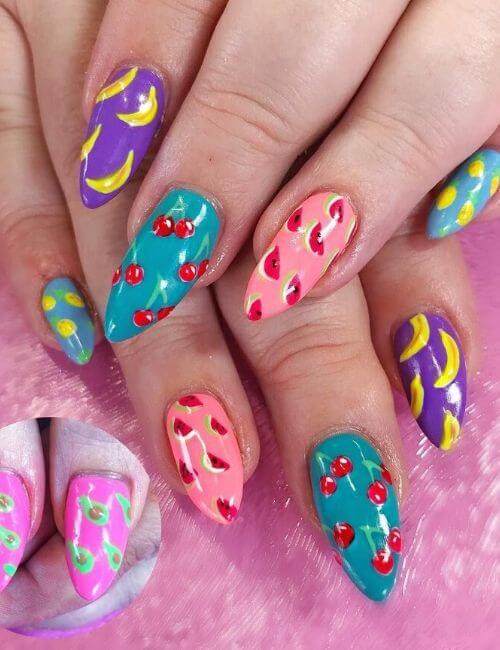 Fruit Salad nail arts