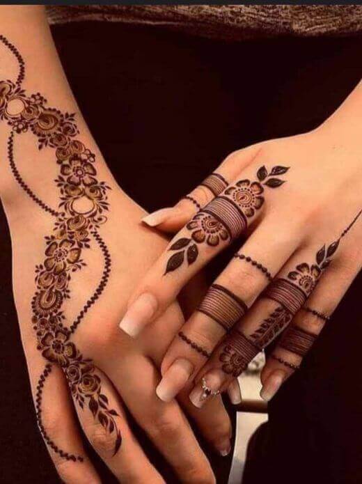 simple theme mehndi designs