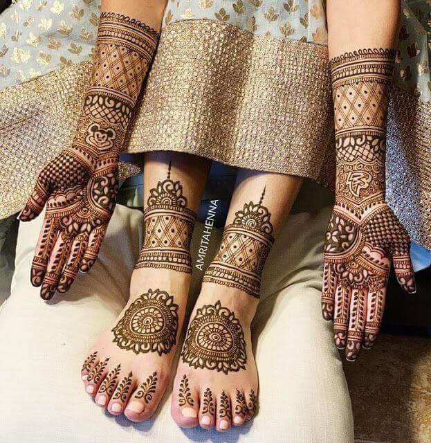 Bridal Mehndi Designs for hands and Feets