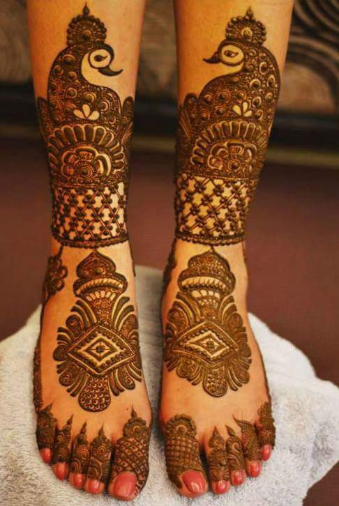 peacock pattern on legs
