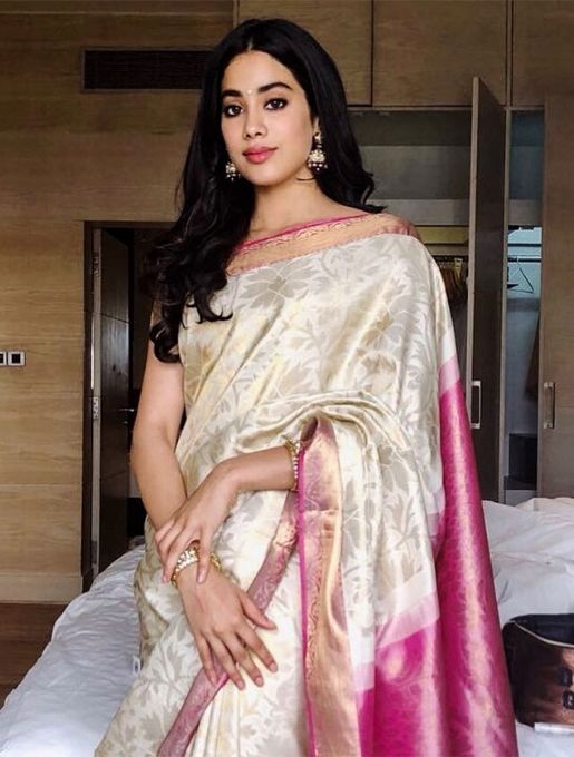 Jahanavi Kapoor in silk saree