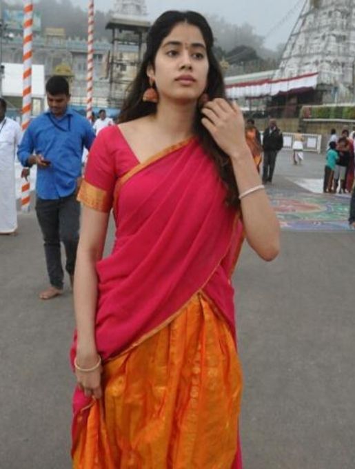 Jahanavi kapoor in half saree