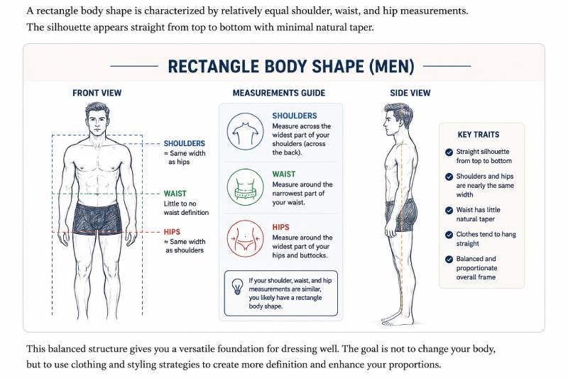 Rectangle Body Shape for Men